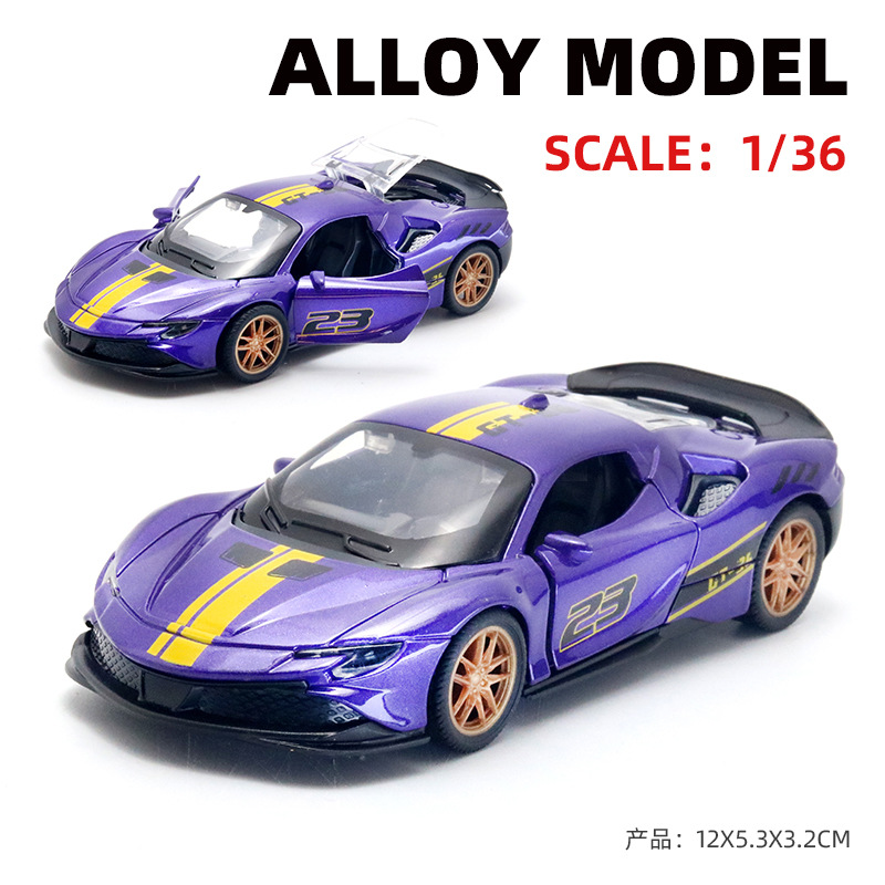 Juguetes de aleación de alta calidad para niños versión de pista modelo de coche deportivo 1: 36 bolsa de coche de puerta abierta