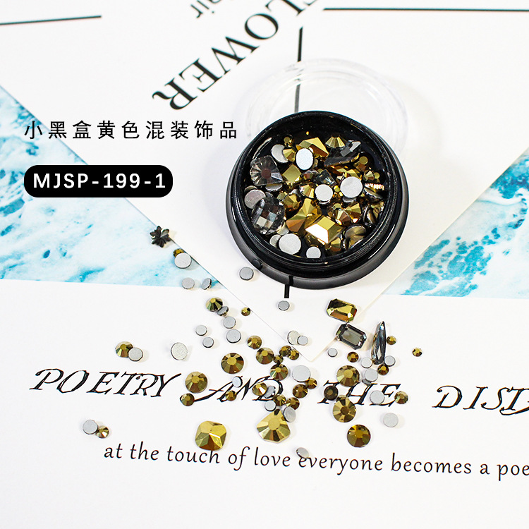 Celebridad de Internet nuevos accesorios para uñas diamante plano tamaño especial en forma de diamante de uñas mixtas Super Flash uñas Diamante pegatinas rhinestone fábrica