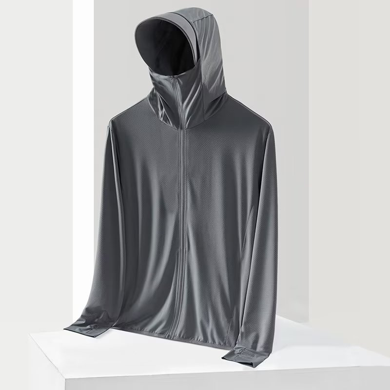 Ropa de protección solar simple y cómoda, gorra de hielo grande, ropa de protección solar ultrafina para hombres y mujeres, ropa de protección solar anti-UV para hombres