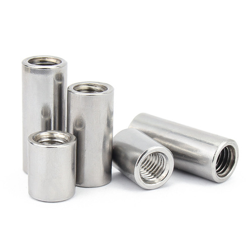 304 stainless steel extended round nut welding connection nut cylindrical screw joint M3M4M5M6M8-M16