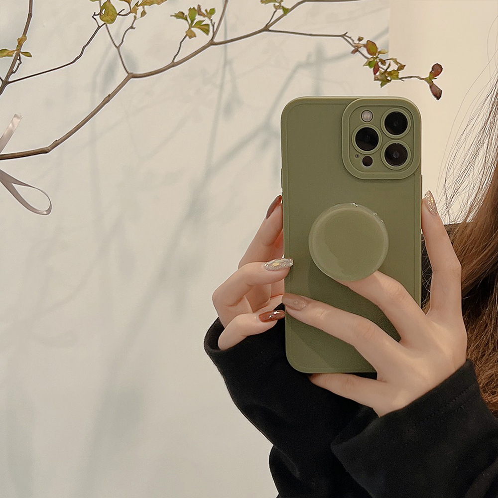 Retro plain color iPhone14 Apple mobile phone case 14pro ma