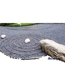 5斤灰色鹅卵石黑色景观砾石水洗石日式庭院枯山水造景灰石子米石