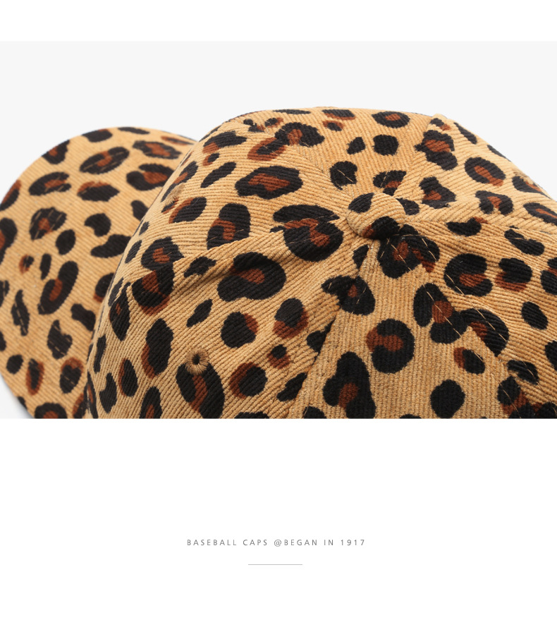 Cotton, Corduroy Material Leopard Pattern All Seasons Season Unisex Vintage Style Classic Style Leopard Curved Eaves Baseball Cap