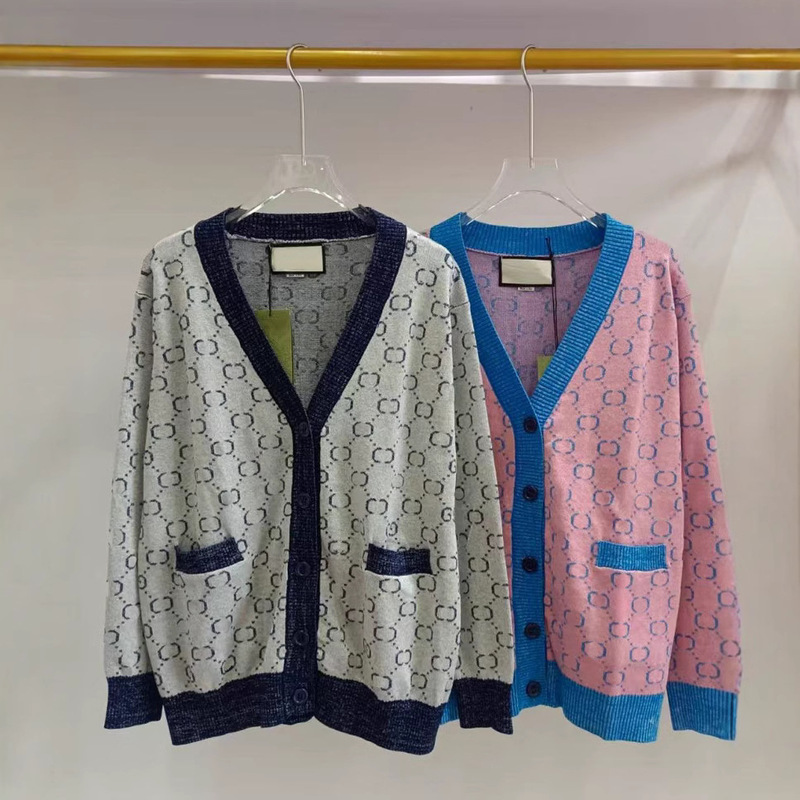 Nanyou Classic Knitted Gold Pocket Jacquard Phnom Penh Loose New Casual Elegant Spring and Autumn Cardigan