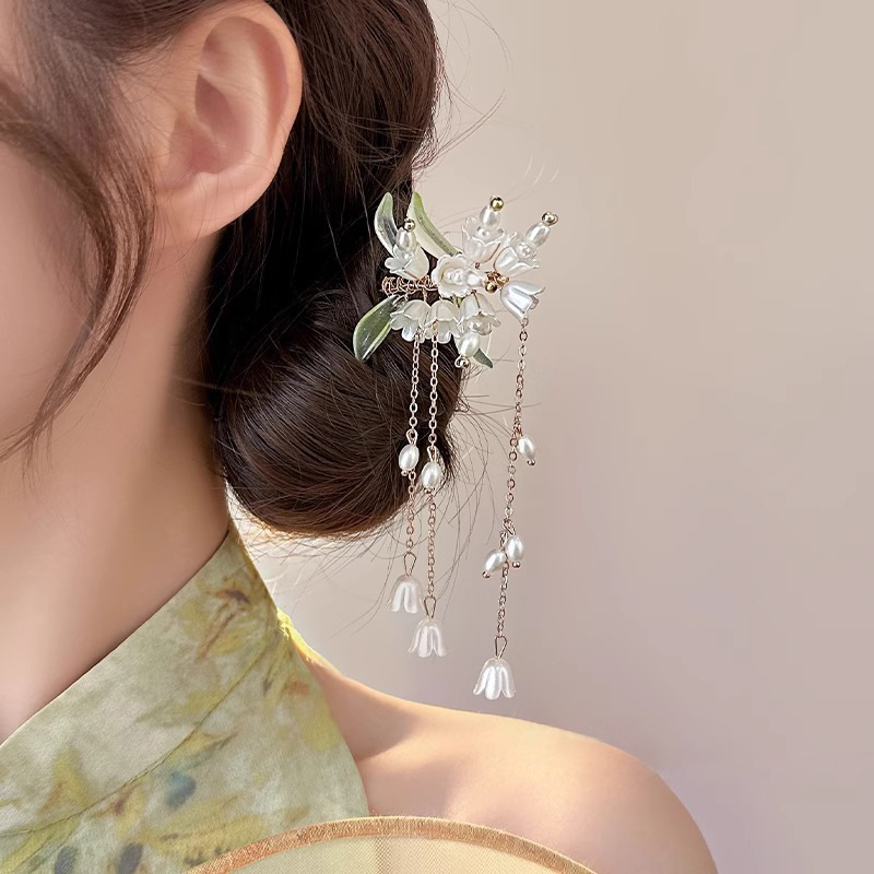 黑檀木新中式发簪女现代简约流苏发钗古风气质高级感盘发头饰|undefined