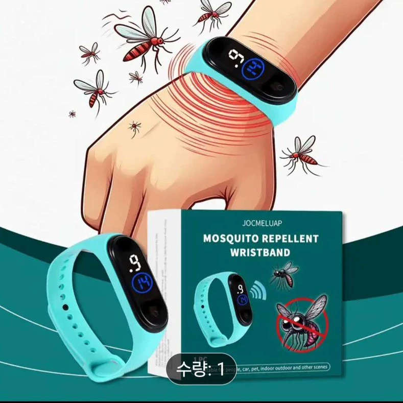 Силиконовые часы-отпугиватель комаров, браслет-отпугиватель комаров без упаковочной коробки
