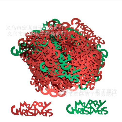 Merry christmasスパンコール雪クリスマステーブル紙くずクリスマス用品小プレゼント置物|undefined