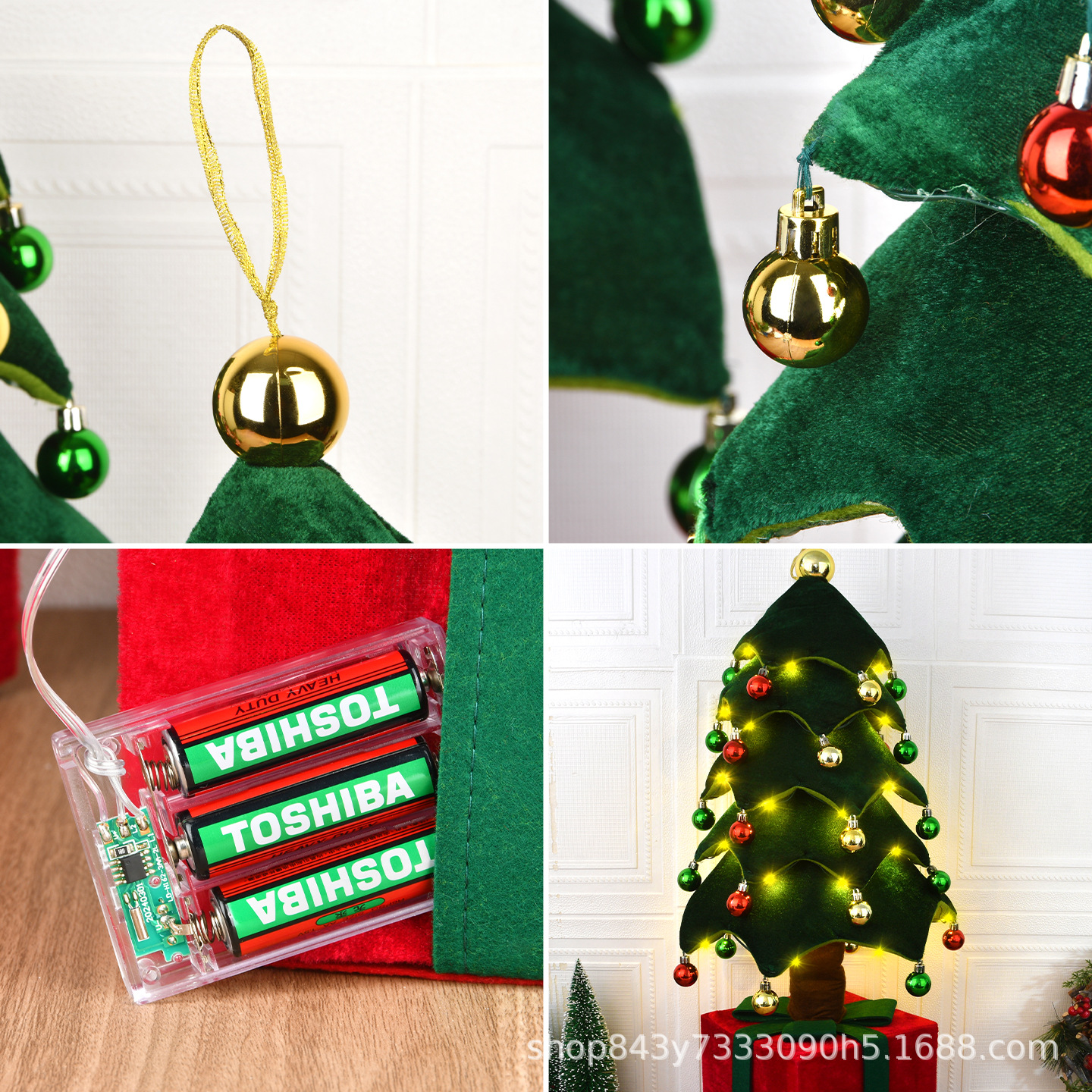 Decoraciones de Navidad tela telescópico lámpara de cintura decoración de árbol de Navidad tienda de interiores de recepción decoración de belleza props de disparo