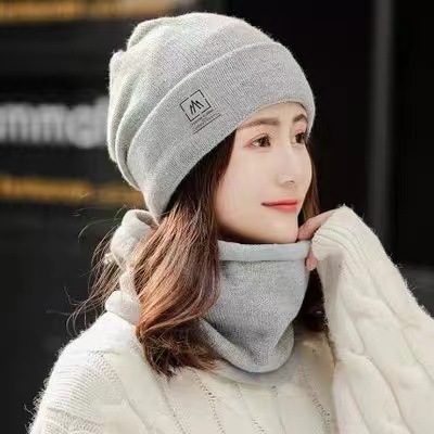 帽子女冬季韩版休闲骑车保暖加绒加厚防寒护耳女士围脖毛线帽秋冬|undefined
