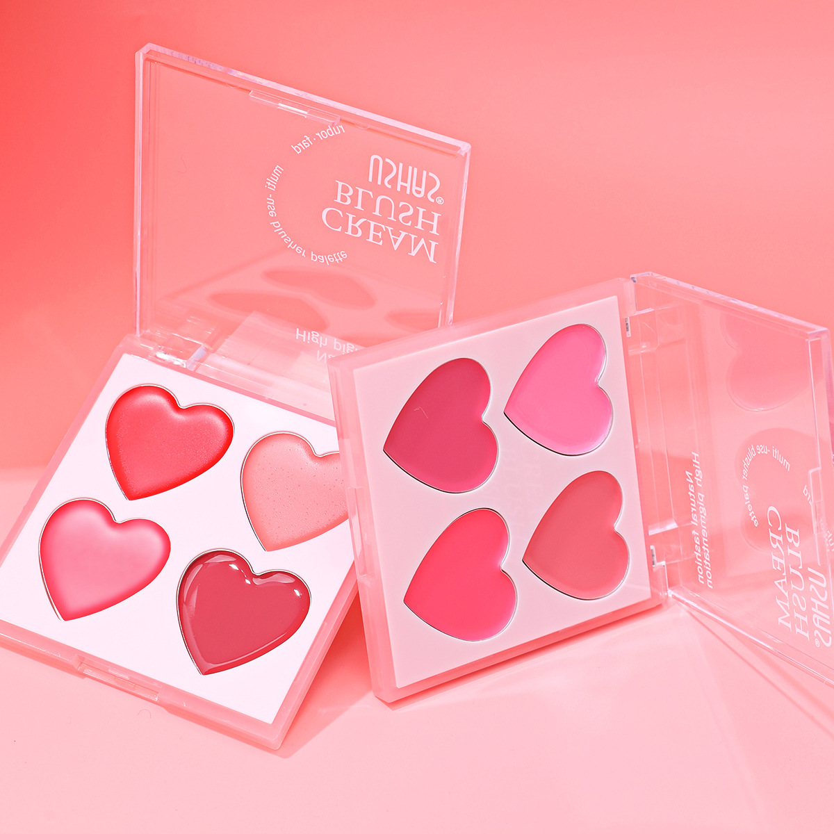 USHAS venta caliente transfronteriza amor reparación color mate rubor crema de rubor natural de cuatro colores al por mayor