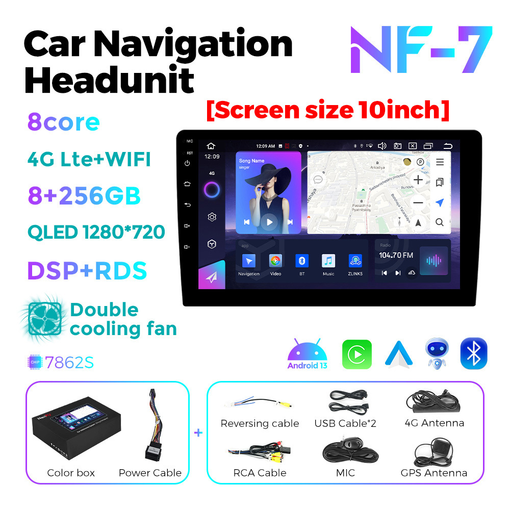 Navifly transfronteriza venta al por mayor caliente Ziguang zhanrui coche multimedia Carplay Android universal host