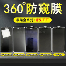 360度防窥膜钢化膜苹果15适用iphone15手机14磨砂膜13pro手机膜12