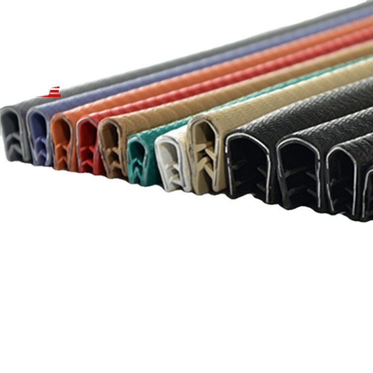 厂家供应U型骨架条pvc装饰条车窗包边带钢带胶条