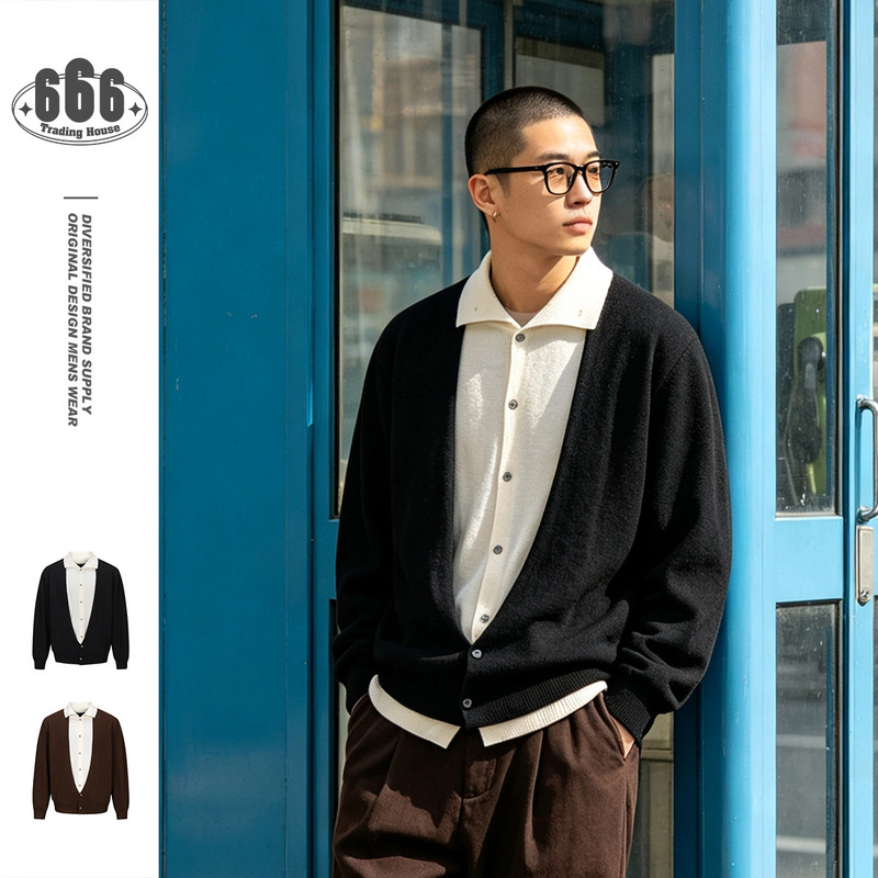 UTiiTUii Autumn and Winter Retro College Style Fake Two-Piece Sweater for Men and Women Couples Artistic Style Autumn and Winter Knitwear 085 UTiiTUii Autumn and Winter Retro College Style Fake Two-Piece Sweater for Men and Women Couples Artistic Style Autumn and Winter Knitwear 085