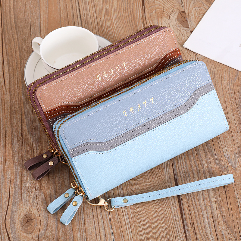 Women's Color Block Pu Leather Zipper Wallets display picture 3