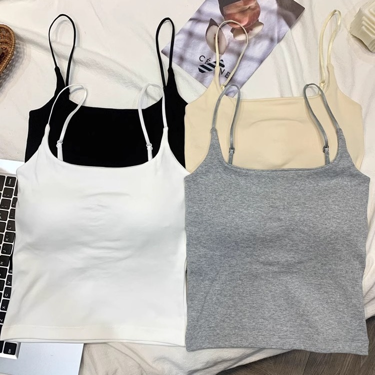 Black fitted tank top