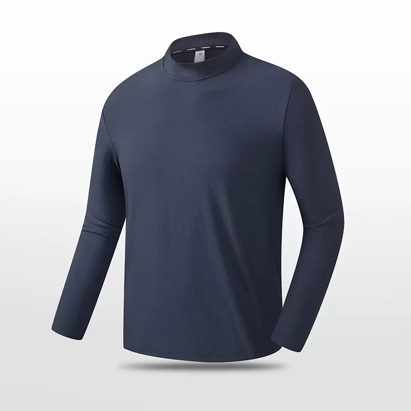 2025秋冬新款运动立领衣男长袖户外跑步休闲运动上衣百搭保暖t恤