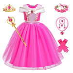 2019女童贝尔连衣裙外贸礼服裙睡美人艾洛公主裙女童演出服蓬蓬裙