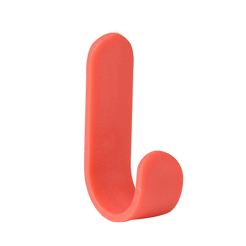 Gancho sin clavos en forma de J montado en la pared gancho sin perforaciones fresco pequeño gancho de perchero para el hogar sin costuras mini gancho adhesivo trasero para puerta