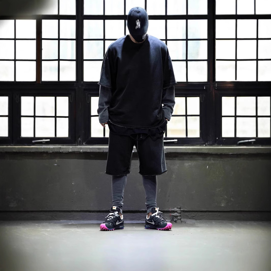 Cross-Border Men's Summer Round-Neck Casual Sports Suit, Loose Short-Sleeved T-Shirt and Shorts, European and American Trendy Men's Fashion Style