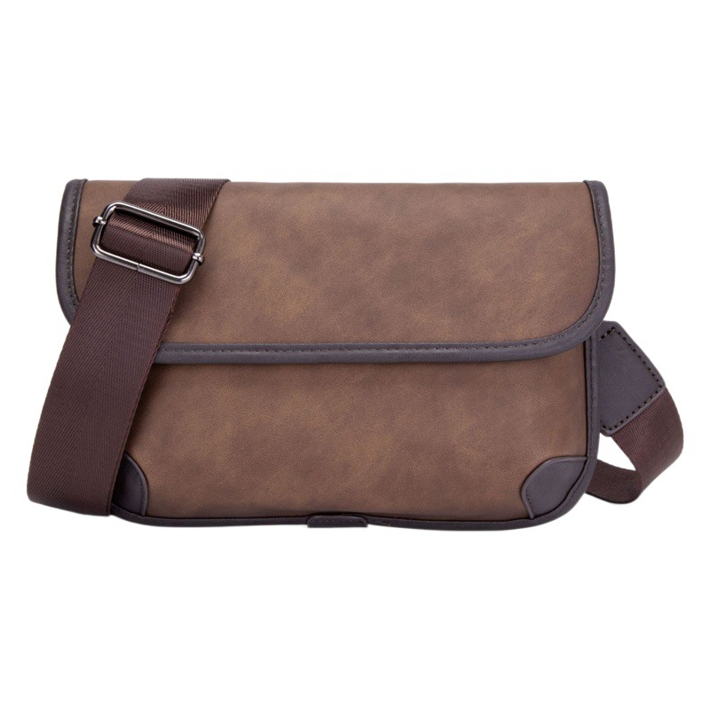 New Men's Shoulder Bag Urban Simple Tiger Bag Retro Contrasting Color Men's Bag Leather Small Bag in Stock