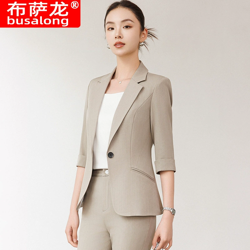 2025 новый стиль Busa Ron busalong женский средний рукав профессиональный костюм брюки подлинный костюм рабочая одежда женщины 2522