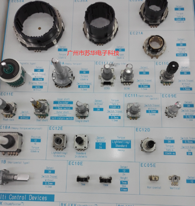 ALPS贯通柄编码器EC12E2440301/EC12E1220407