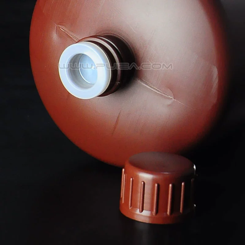 NIKKO Япония импортировала пластиковую бутылку с маленьким горлышком 10000 мл HDPE коричневый узкий рот светонепроницаемая бутылка с жидким реагентом 10 л