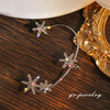 Small ear clips, design earrings, with snowflakes, no pierced ears, 2022 collection