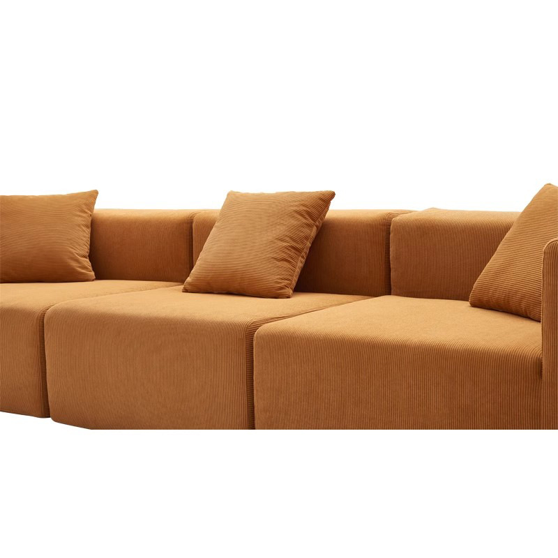 Transfronterizo totalmente comprimido sofá de tela de terciopelo moderno simple tamaño de casa casa sala de estar sofá recto