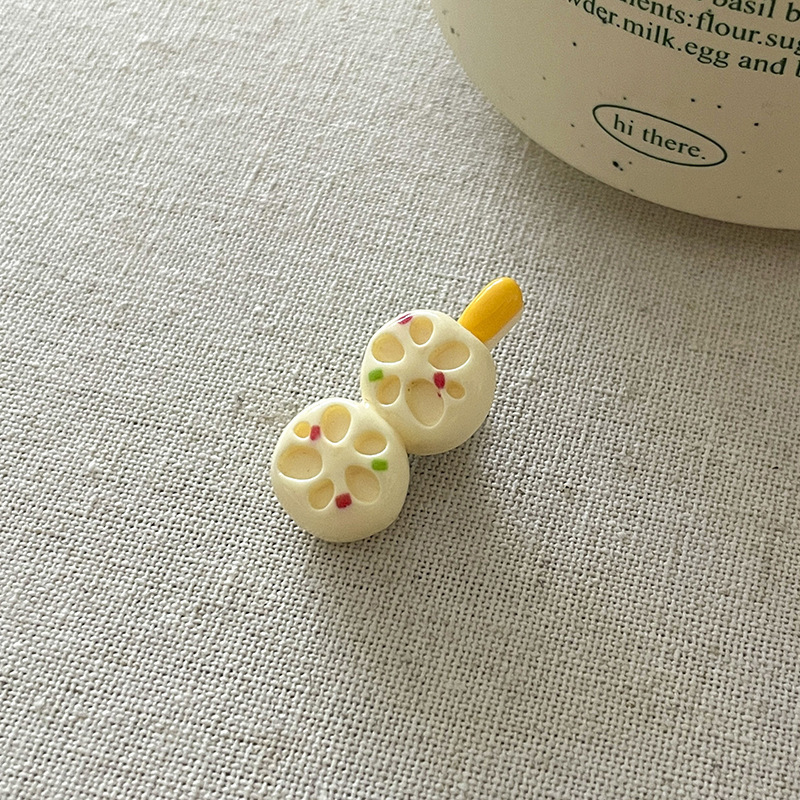 구운 연근 머리핀