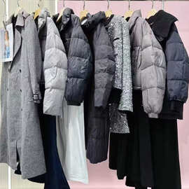 25冬伊袖优雅知性风羽绒服上衣裤裙品牌大版型女装库存尾货供应链