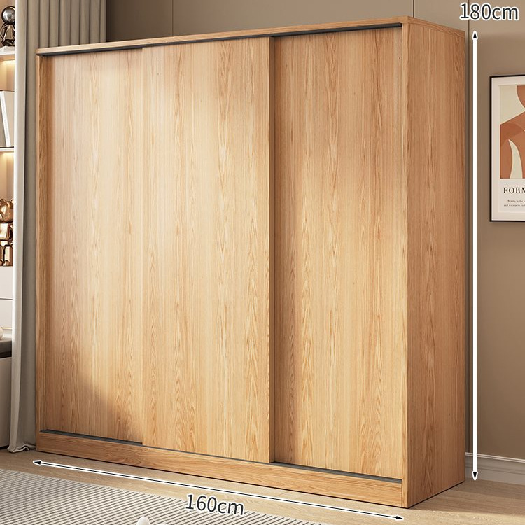 3도어 [로그컬러] 길이 160cm의 옷장이 업그레이드되어 두꺼워졌습니다.
