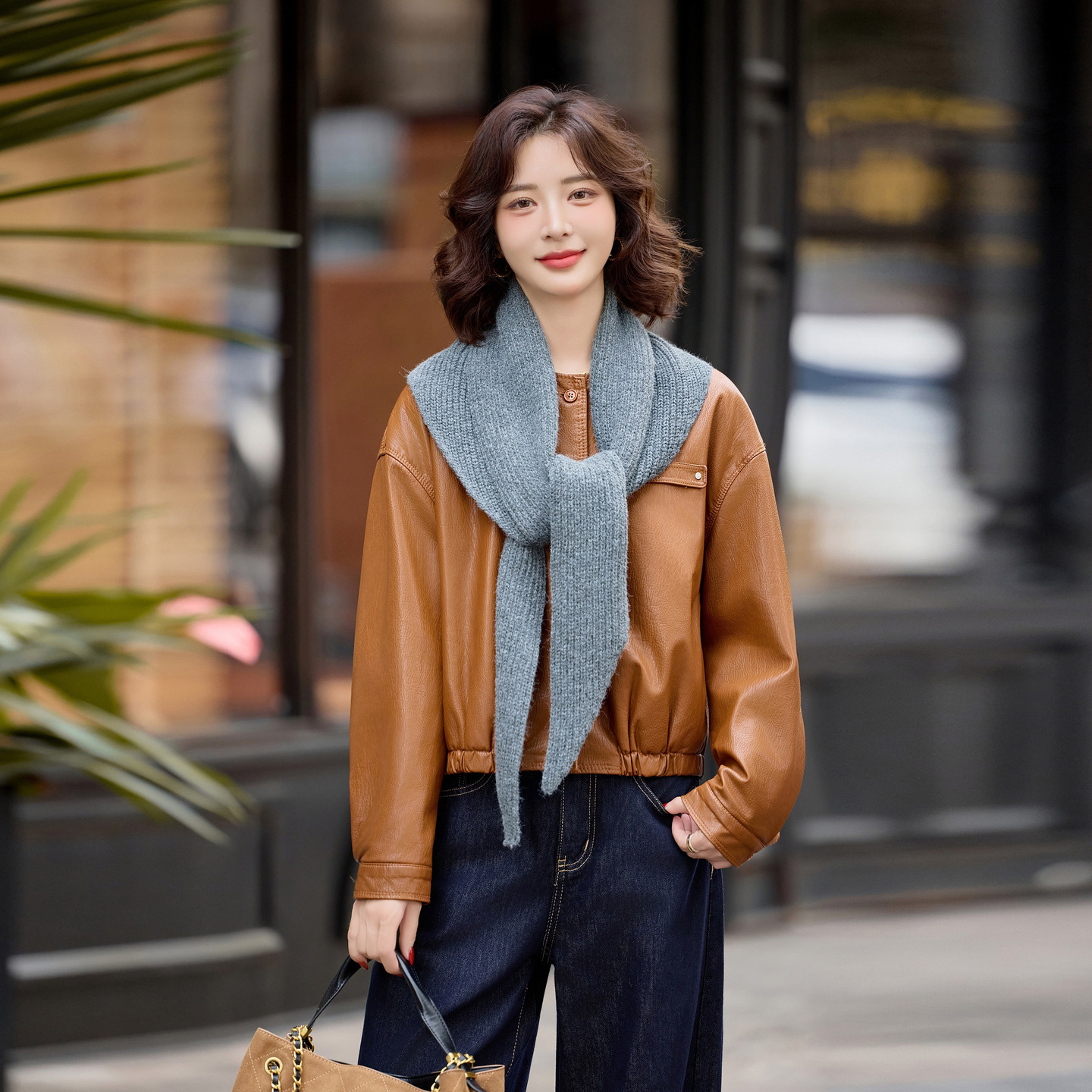 Haining Genuine Leather Jacket for Women 2025 New Casual Elegant Ladies Motorcycle Jacket Sheep Fur One-Piece Jacket for Women Trendy