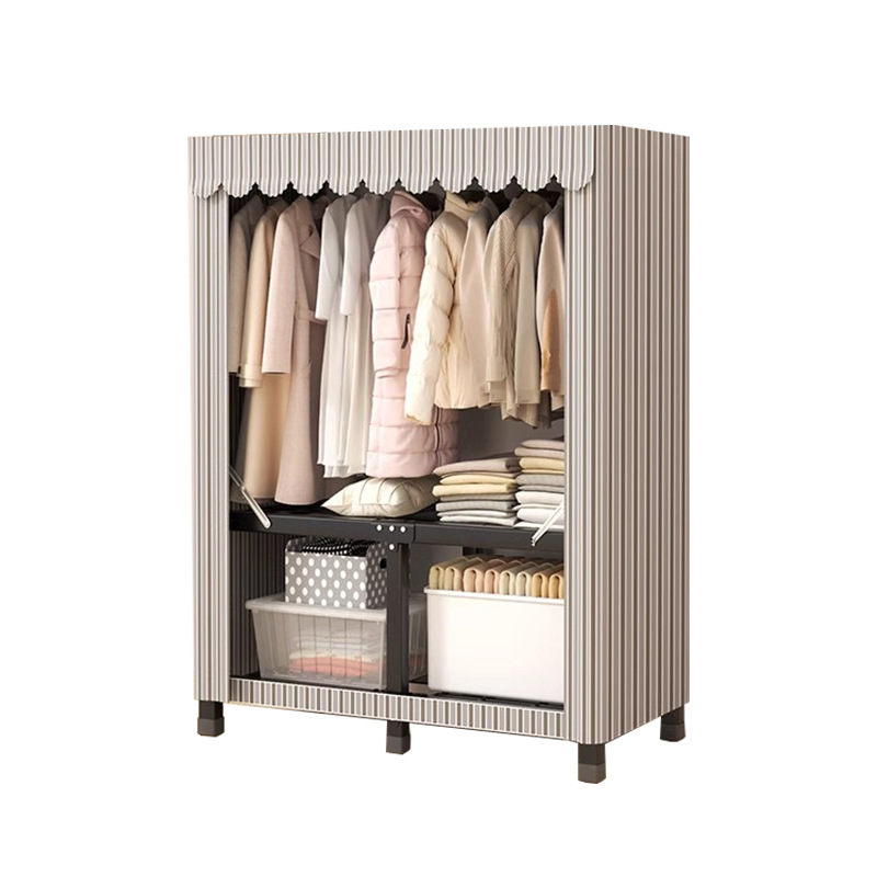 Armario sin instalación para el hogar moderno simple tela plegable almacenamiento duradero estante de alquiler casa colgar armario