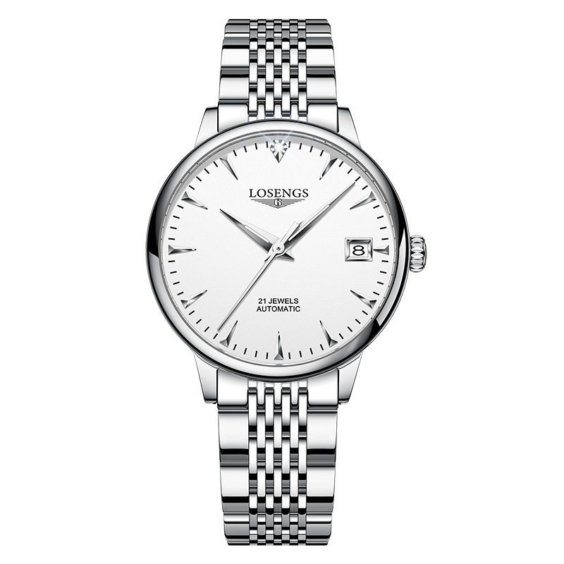 Swiss Famous Brand genuine goods Famous Brand Watch Women's Mechanical Watch Ultra-thin Real Diamond Steel Belt Simple Fashion Top Ten Women's