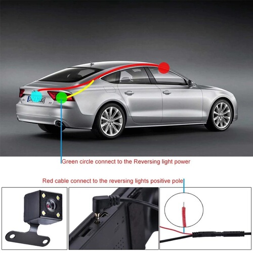 Automotive after-market rearview mirror camera, universal 5PIN automotive camera