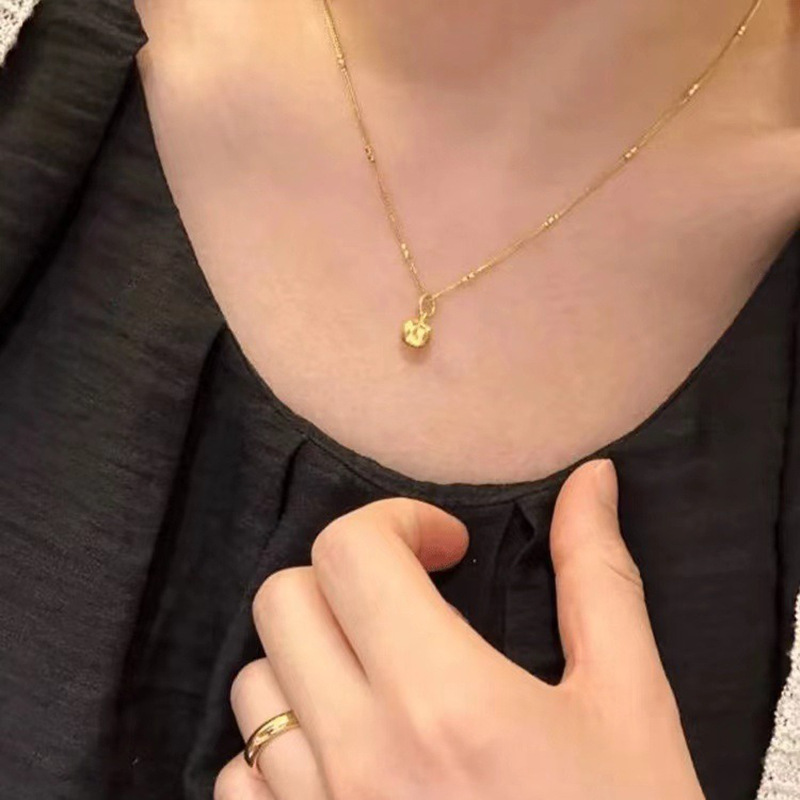柿柿如意小柿子項鍊女款小眾時尚簡約氣質百搭吊墜鎖骨鏈秋冬新款