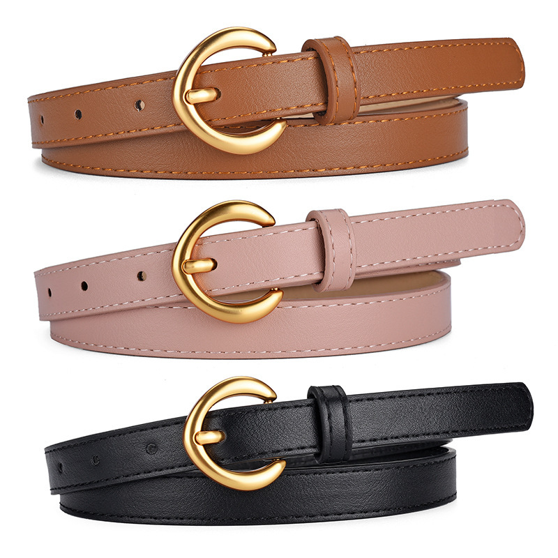 Cross-border Explosive Round Pinhole Thin Belt Women's Denim Casual Pants High-end Sense External All-match Decorative PU Belt Cross-border Explosive Round Pinhole Thin Belt Women's Denim Casual Pants High-end Sense External All-match Decorative PU Belt