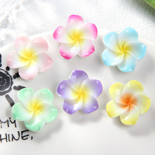 春天花会开树脂鸡蛋花双色喷绘鸡蛋花diy发夹头饰配件手机壳配饰