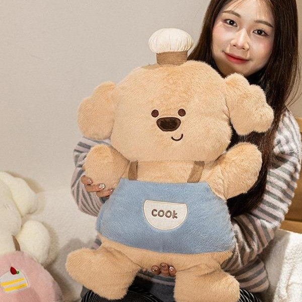 Dulces horneados lindos juguetes de peluche de conejo muñeca muñeca de corazón muñeca cocinero perro regalo de cumpleaños para niños
