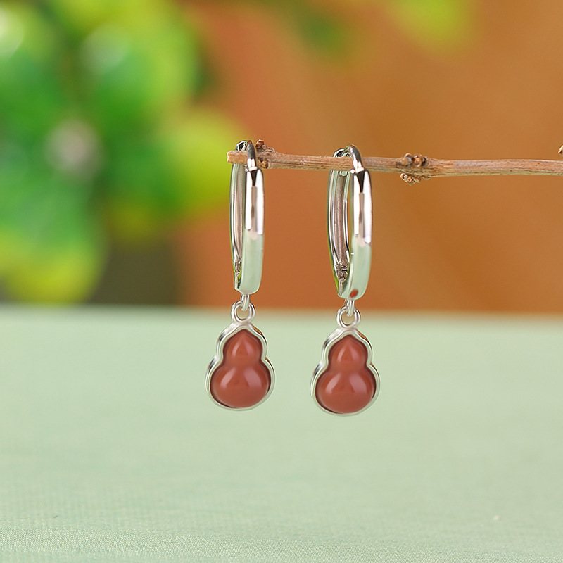 Bông tai bầu Fulu cổ điển bạc S925 dễ phối đồ — Kiểu màu bạc