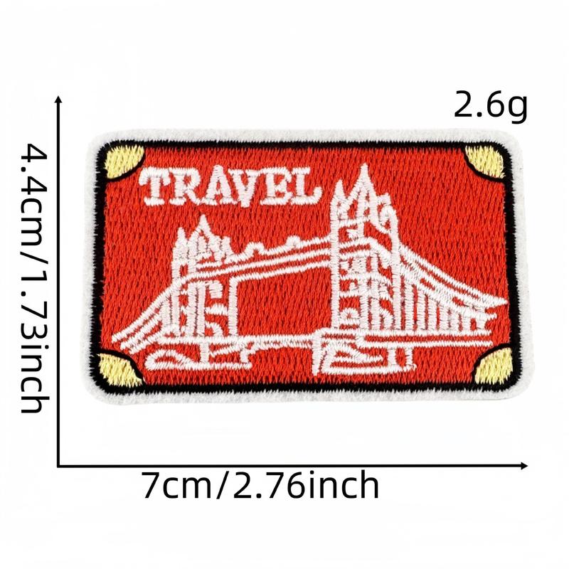 クロスボーダー漫画世界ランドマークパターン刺繍布ステッカー世界旅行バッジ布ラベルコンピュータ刺繍スポット卸売|undefined