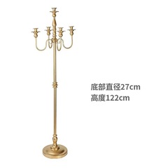 跨境熱賣鐵藝金色落地燭台婚禮裝飾蠟燭架美式家居高腳蠟燭杯擺件