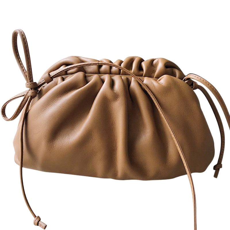 2019 New AM Axi Ge Same Style Cloud Bag Soft Leather Cowhide Women's Bag Shoulder Crossbody Bag Dumplings Hand Bag
