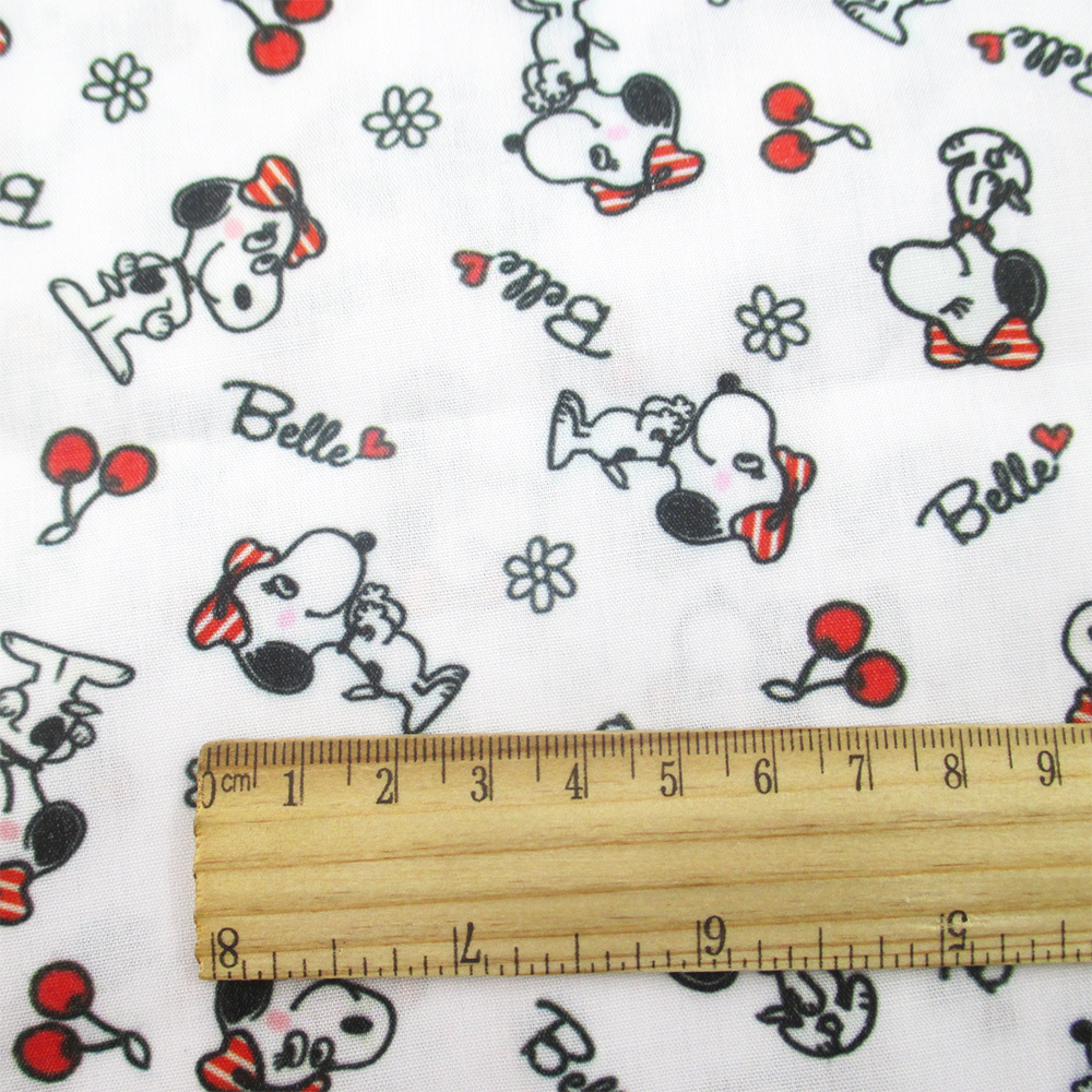 Perro Snoopy impresión de dibujos animados 100% tela de algodón DIY ropa hecha a mano bolsa, 1Yc55667
