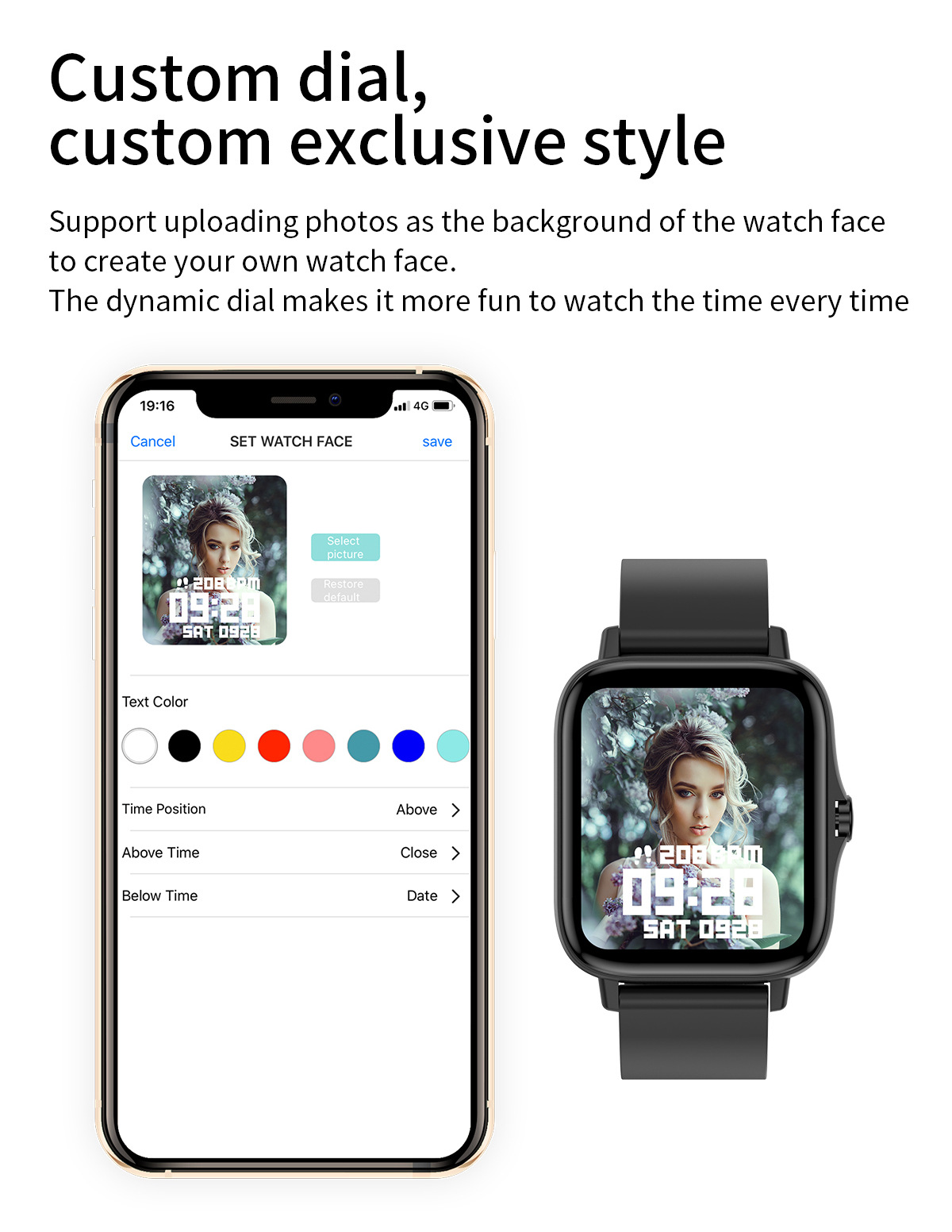 T42 SmartWatch Bluetooth appel moniteur de fréquence cardiaque étanche_voghion.com