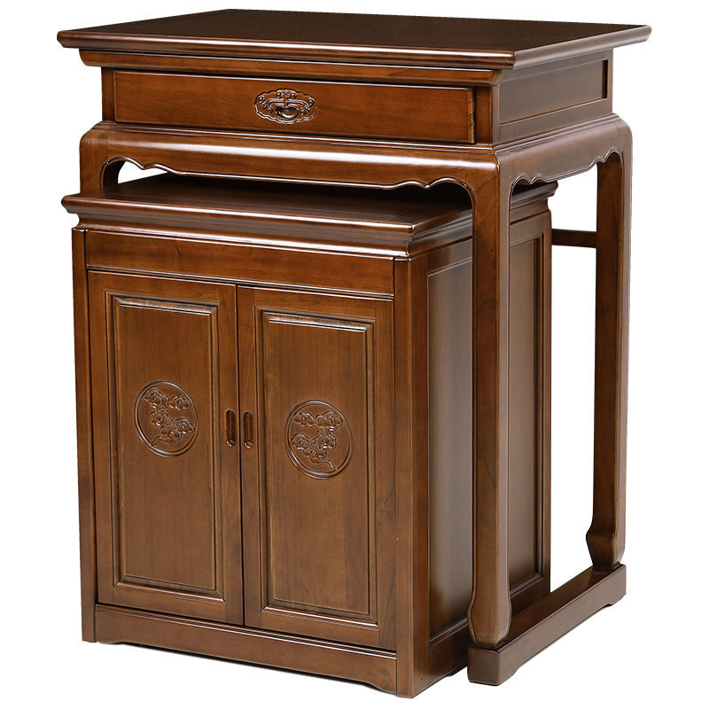 New Chinese-Style Small Altar Table, Walnut Solid Wood Buddha Table, Buddha Statue Table, Small Apartment Home