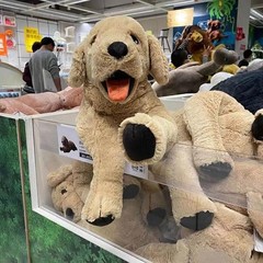 宜家同款大黄狗毛绒玩具仿真狗狗黄狗格登西格金毛犬儿童玩偶礼物