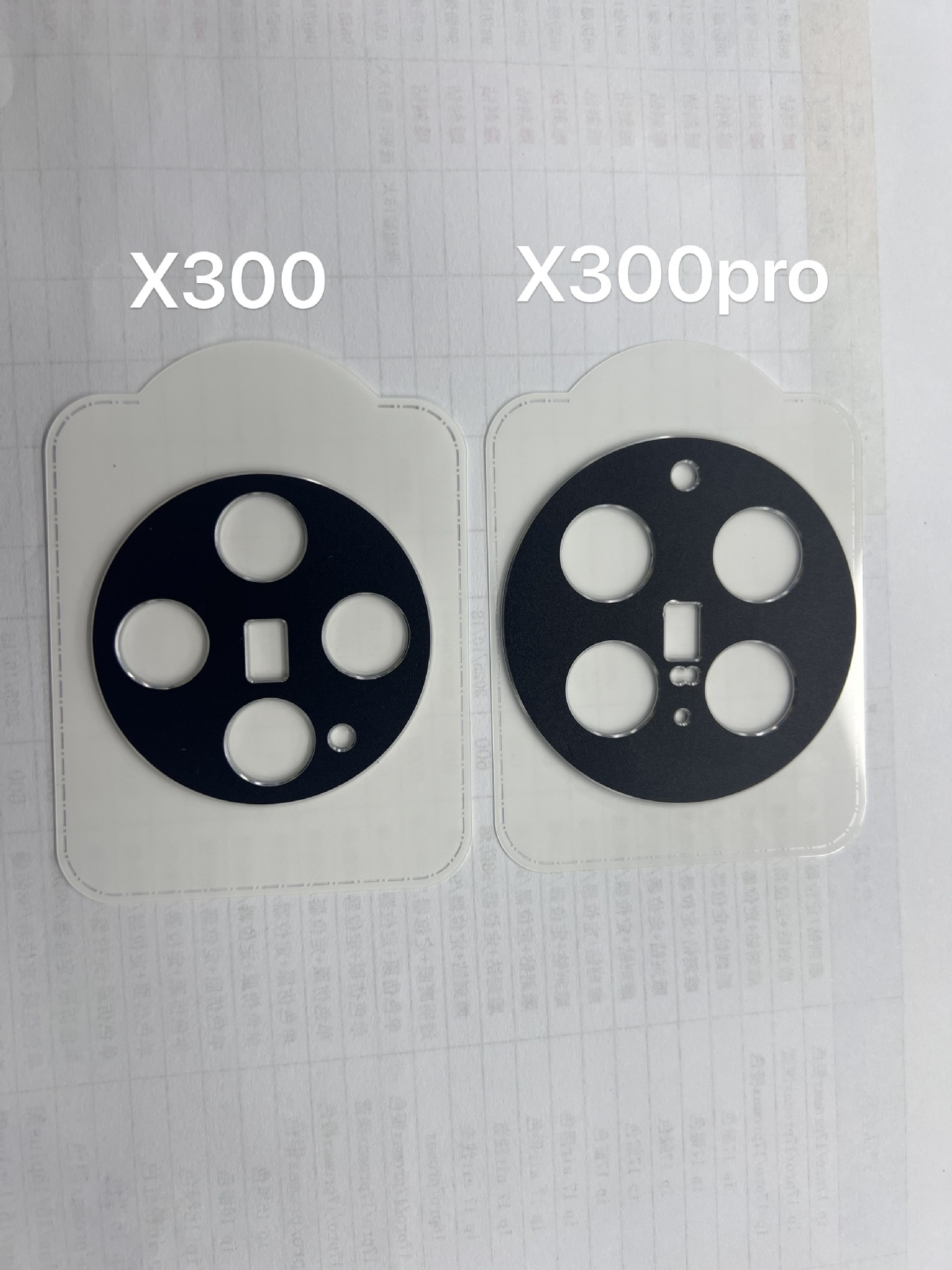 Aplicable a la película protectora de la cámara trasera VIVOX300Pro, armadura metálica hueca, película de lente de cubierta integral